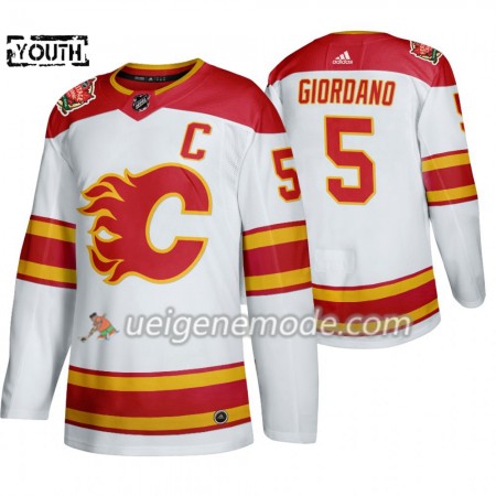 Kinder Eishockey Calgary Flames Trikot Mark Giordano 5 Adidas 2019 Heritage Classic Weiß Authentic